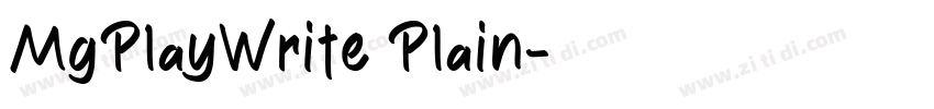 MgPlayWrite Plain字体转换